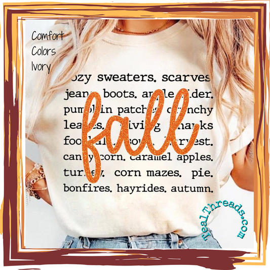 Fall Words