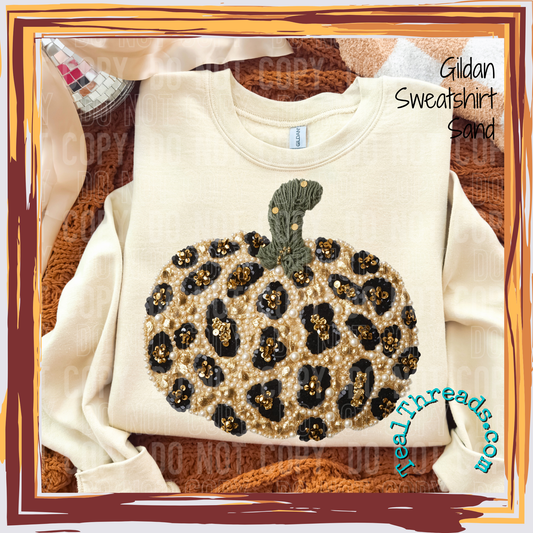 Leopard Pumpkin Faux Pearls Yarn