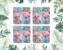 Load image into Gallery viewer, Flamingo Coaster (set of 2 or 4)