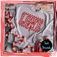 Load image into Gallery viewer, Love Checkered Bow