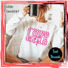 Load image into Gallery viewer, Love Checkered Bow