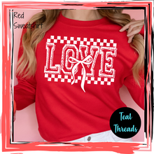 Load image into Gallery viewer, Love Checkered Bow