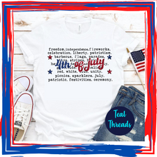 Load image into Gallery viewer, 4th of July Words