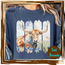 Load image into Gallery viewer, Longhorn Bluebonnet Painting