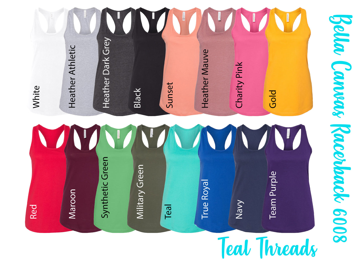 a group of women's tank tops in different colors