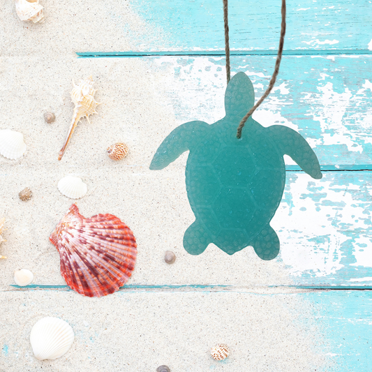 Teal Turtle Freshie – Baja Cactus Scent