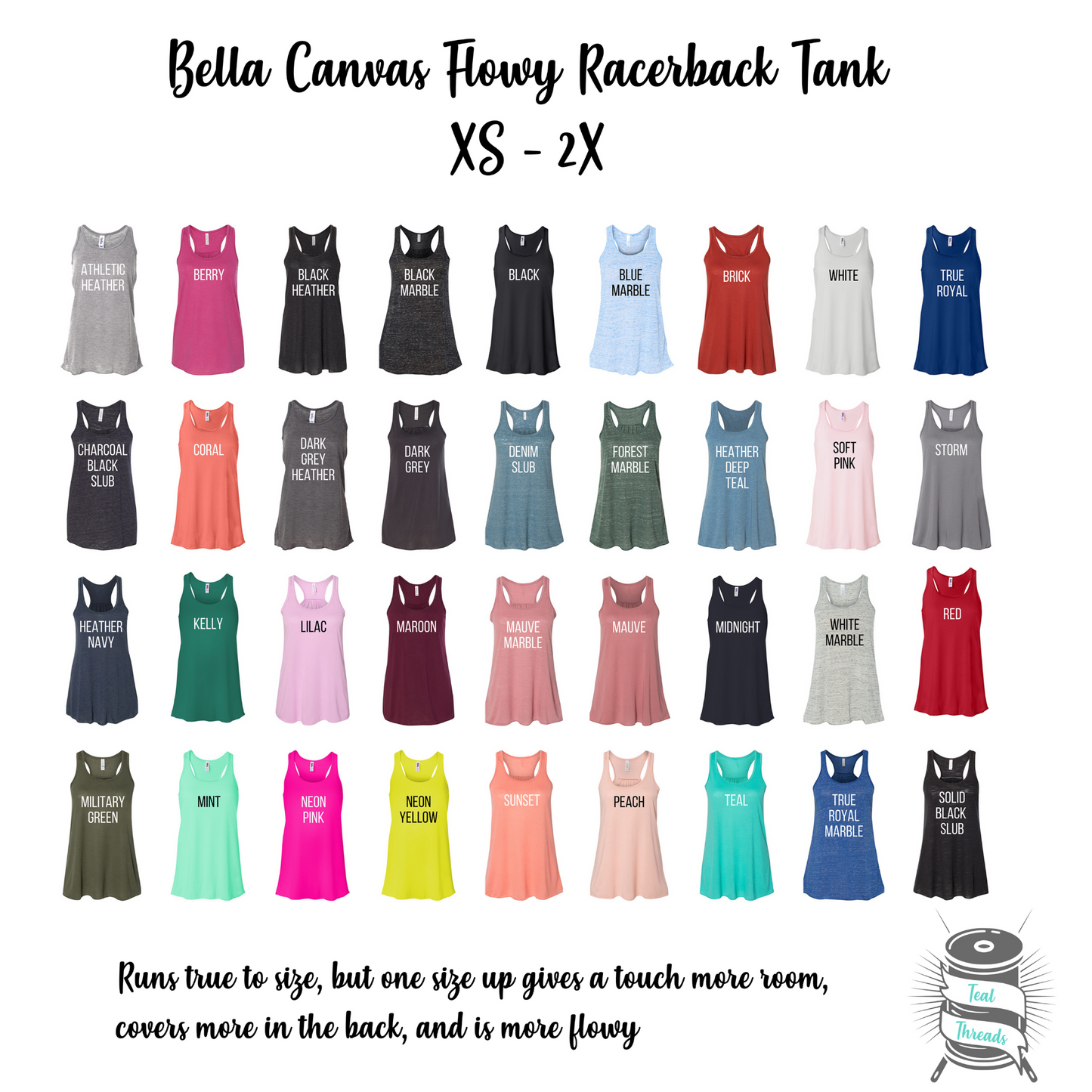 a group of women's tank tops in different colors