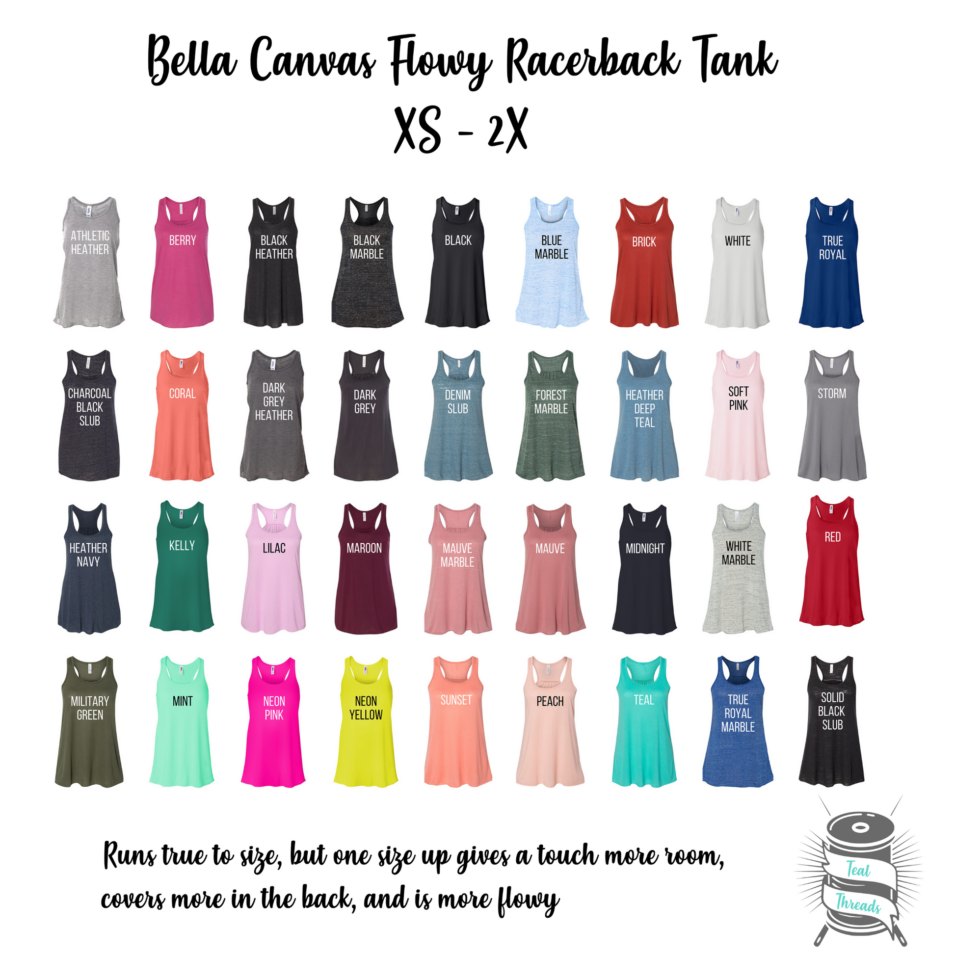 a group of women's tank tops in different colors