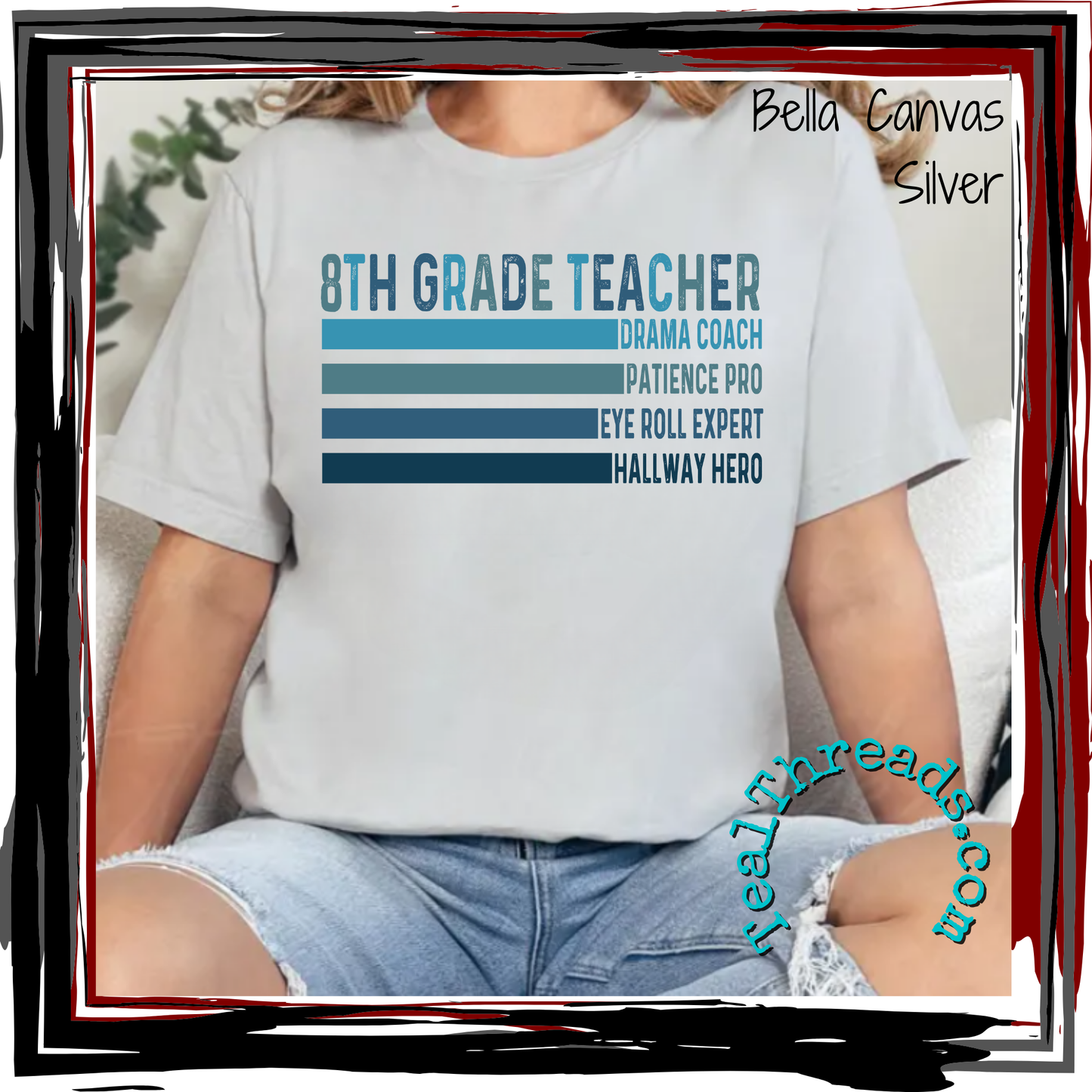 8th Grade Teacher Stripe