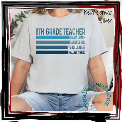 8th Grade Teacher Stripe