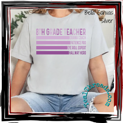 8th Grade Teacher Stripe
