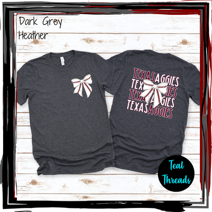Texas Aggies Baseball Bow