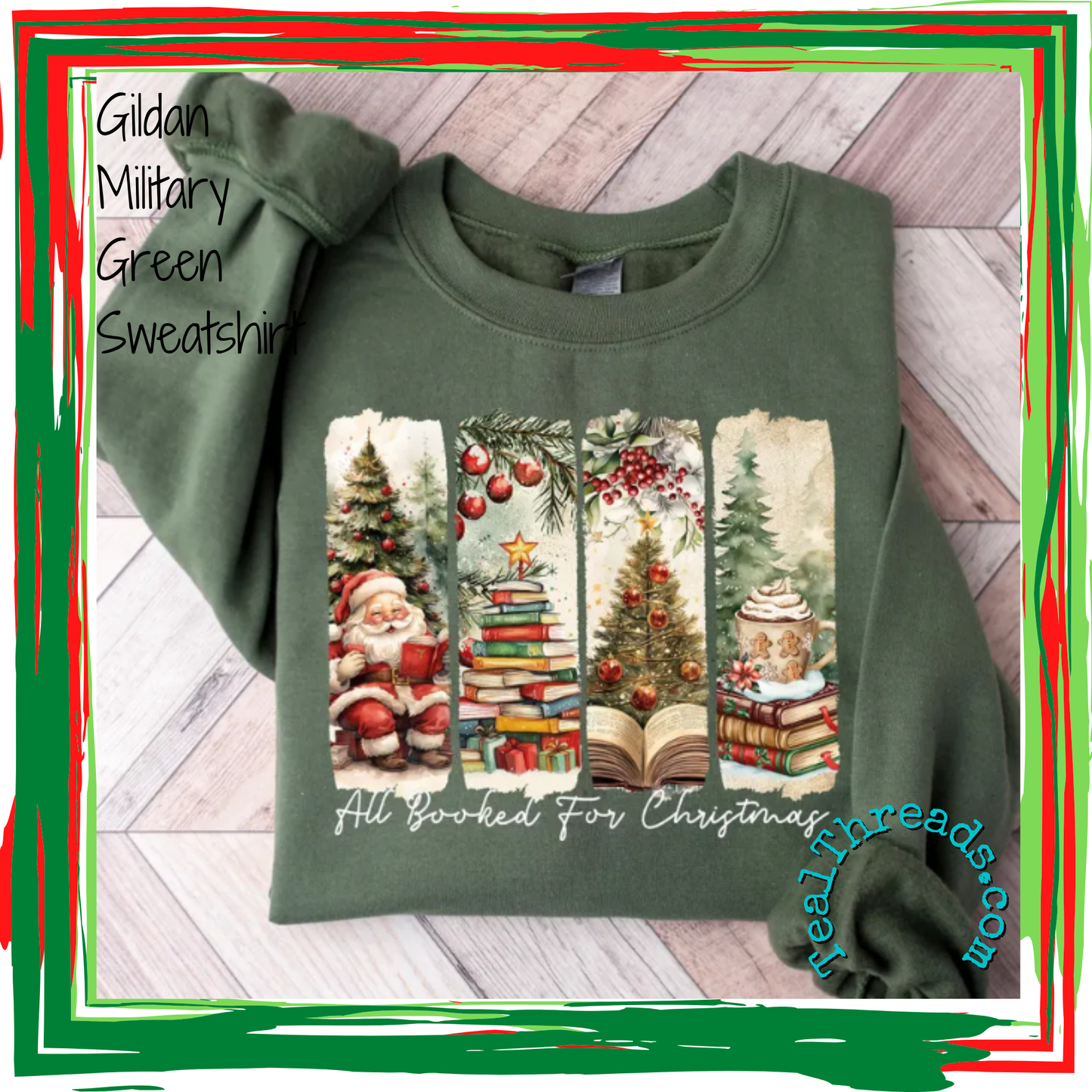 All Booked for Christmas Brushstrokes