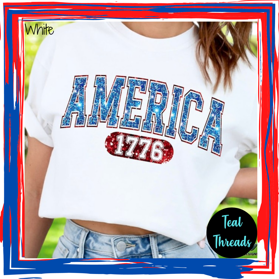 America 1776 Faux Sequin