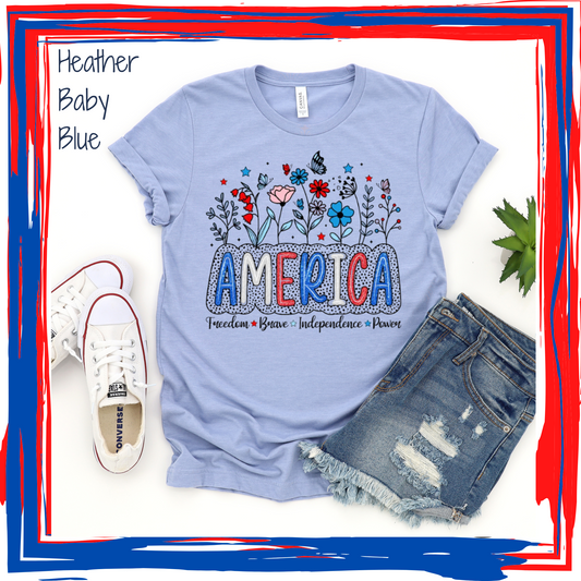 America Flowers Dalmatian Dot