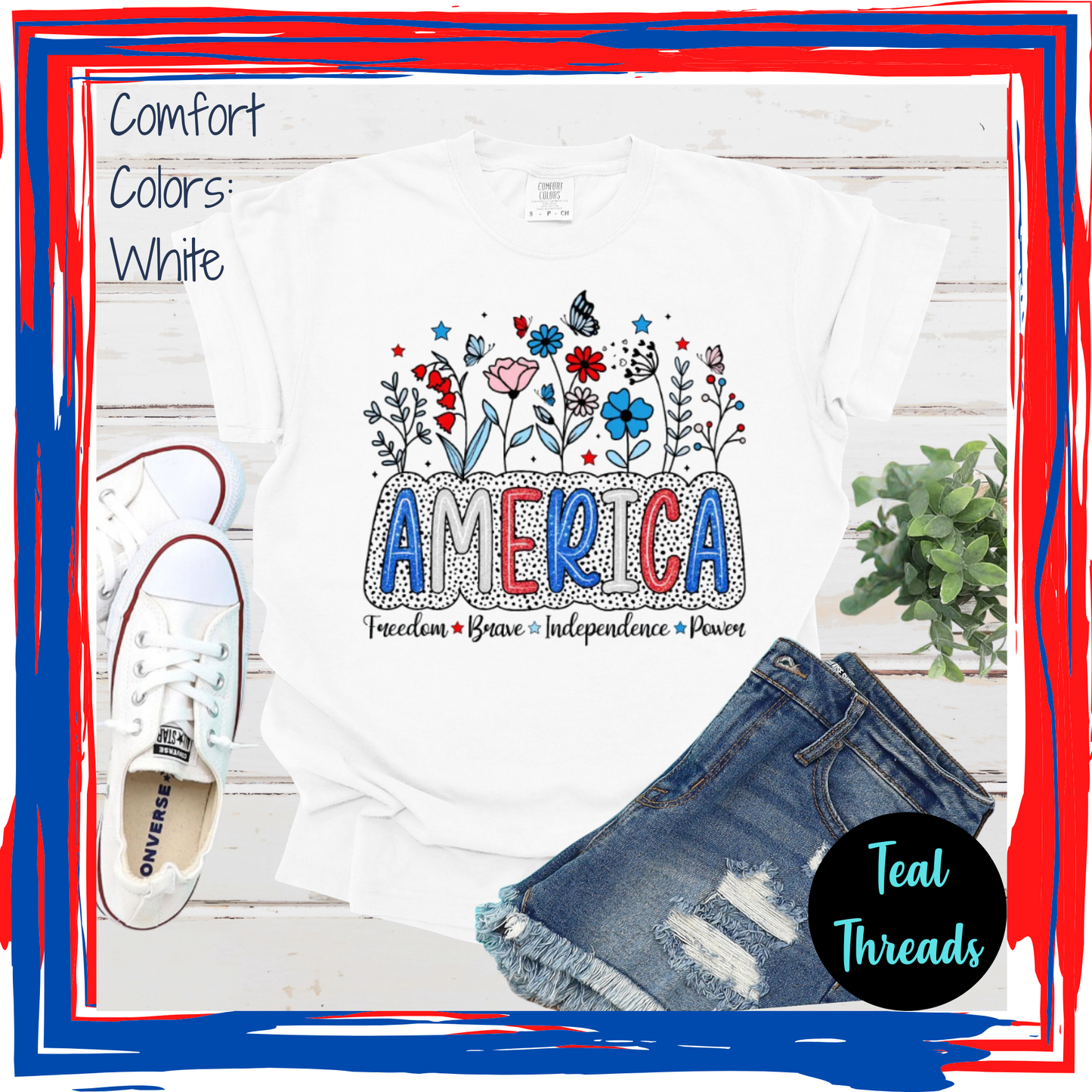 America Flowers Dalmatian Dot