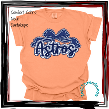 Load image into Gallery viewer, Astros Bow (navy design)
