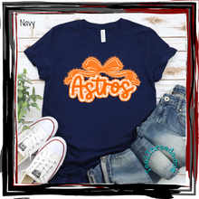 Load image into Gallery viewer, Astros Bow (orange design)
