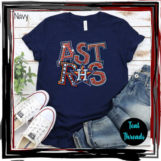 Astros Faux Rhinestone