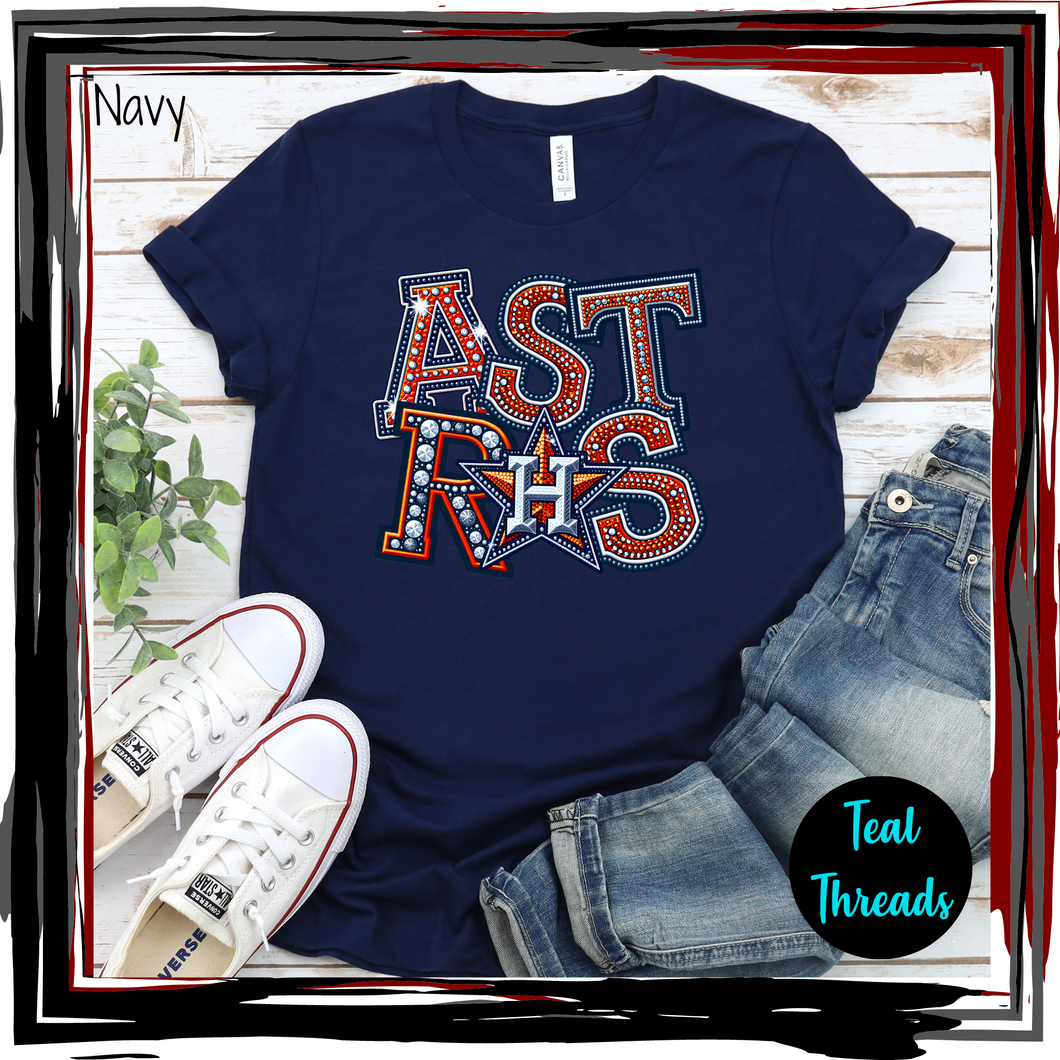 Astros Faux Rhinestone