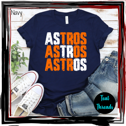 Astros Grunge Diagonal