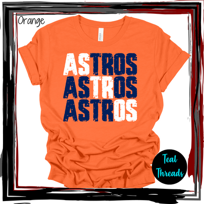 Astros Grunge Diagonal