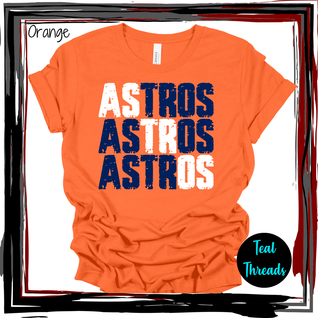 Astros Grunge Diagonal