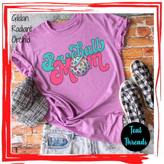 Baseball Mom Colorful Ball