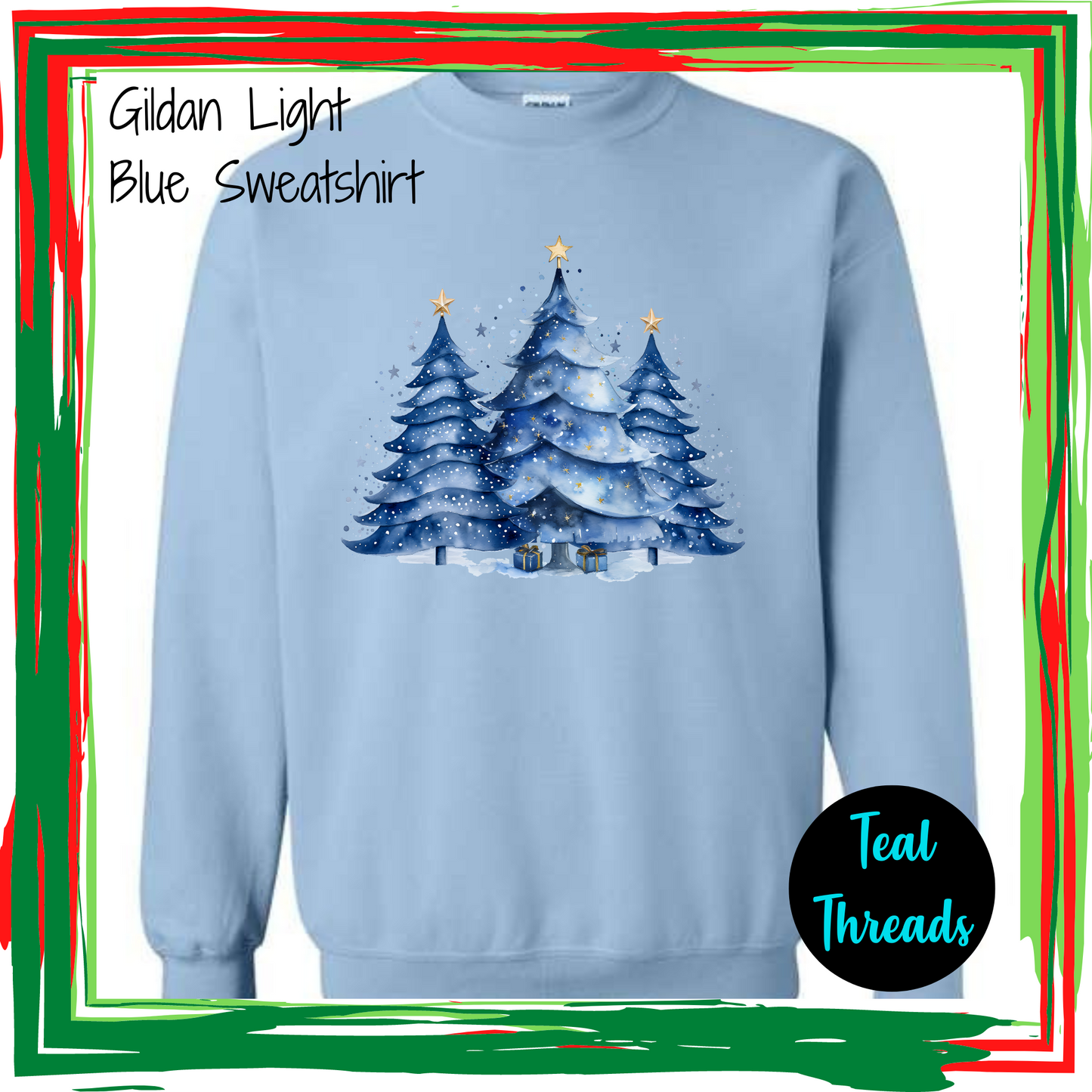 Blue Christmas Trees