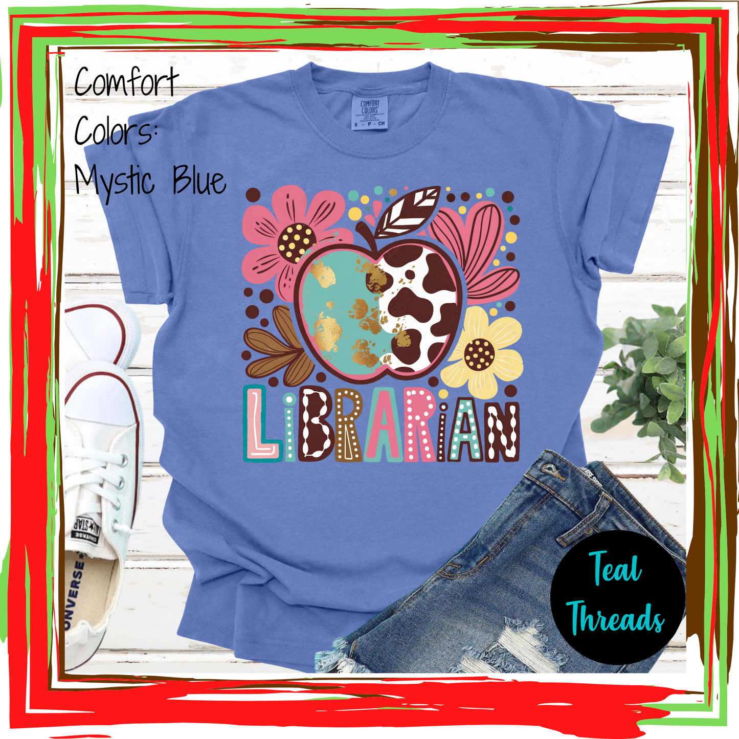 Boho Floral Librarian