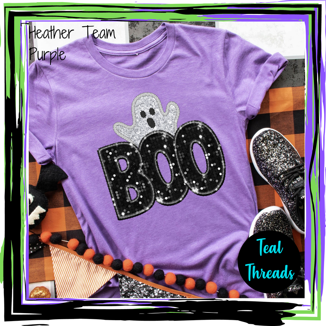 Boo Ghost Faux Sequin