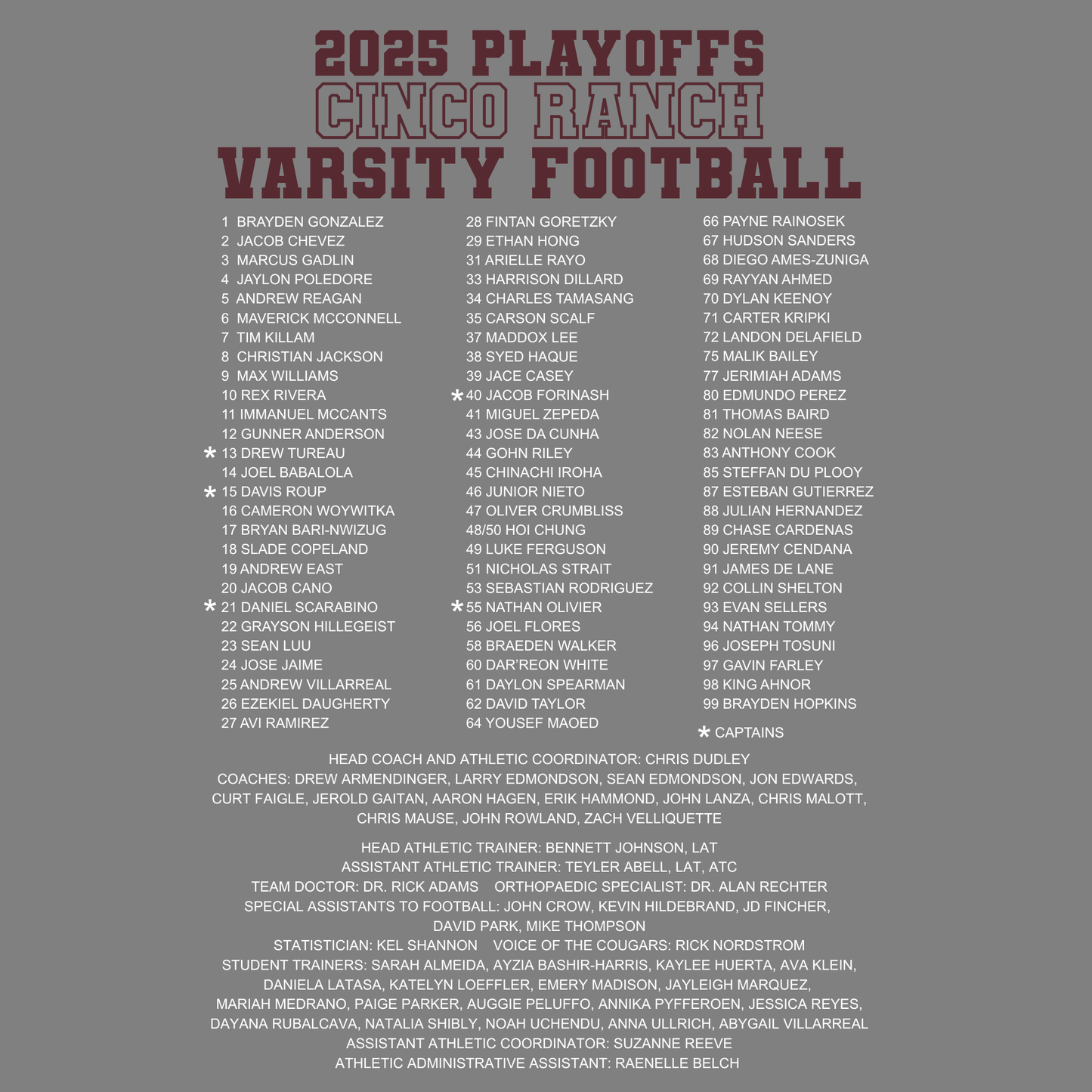 CRHS Football Playoffs 2025