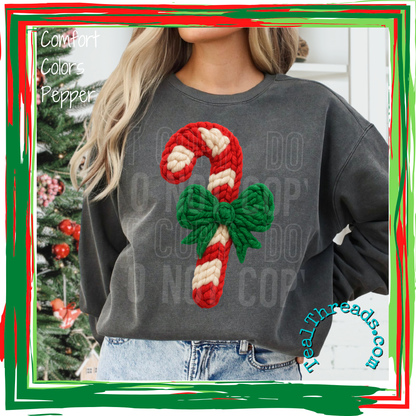 Candy Cane Faux Yarn