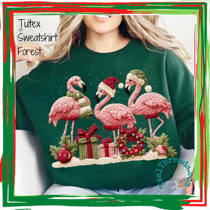 Pink Flamingos Faux Yarn