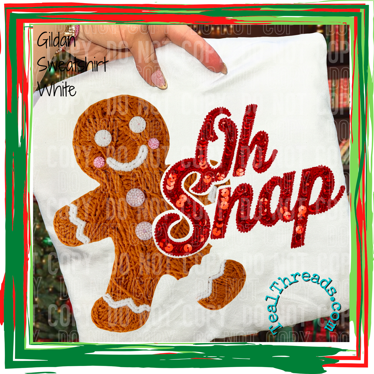 Oh, Snap Gingerbread Man Faux Yarn