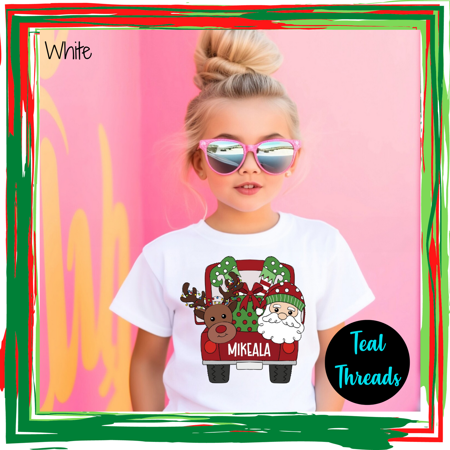 Santa Truck Custom Name - Youth
