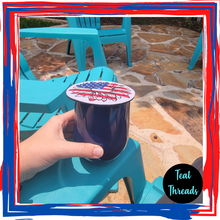 Load image into Gallery viewer, Patriotic Sunflower Coaster/Cup Cover (set of 4)
