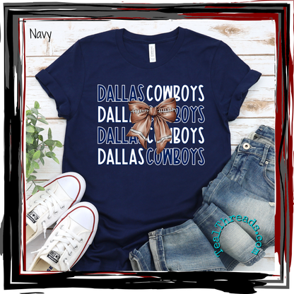 Dallas Cowboys Football Bow