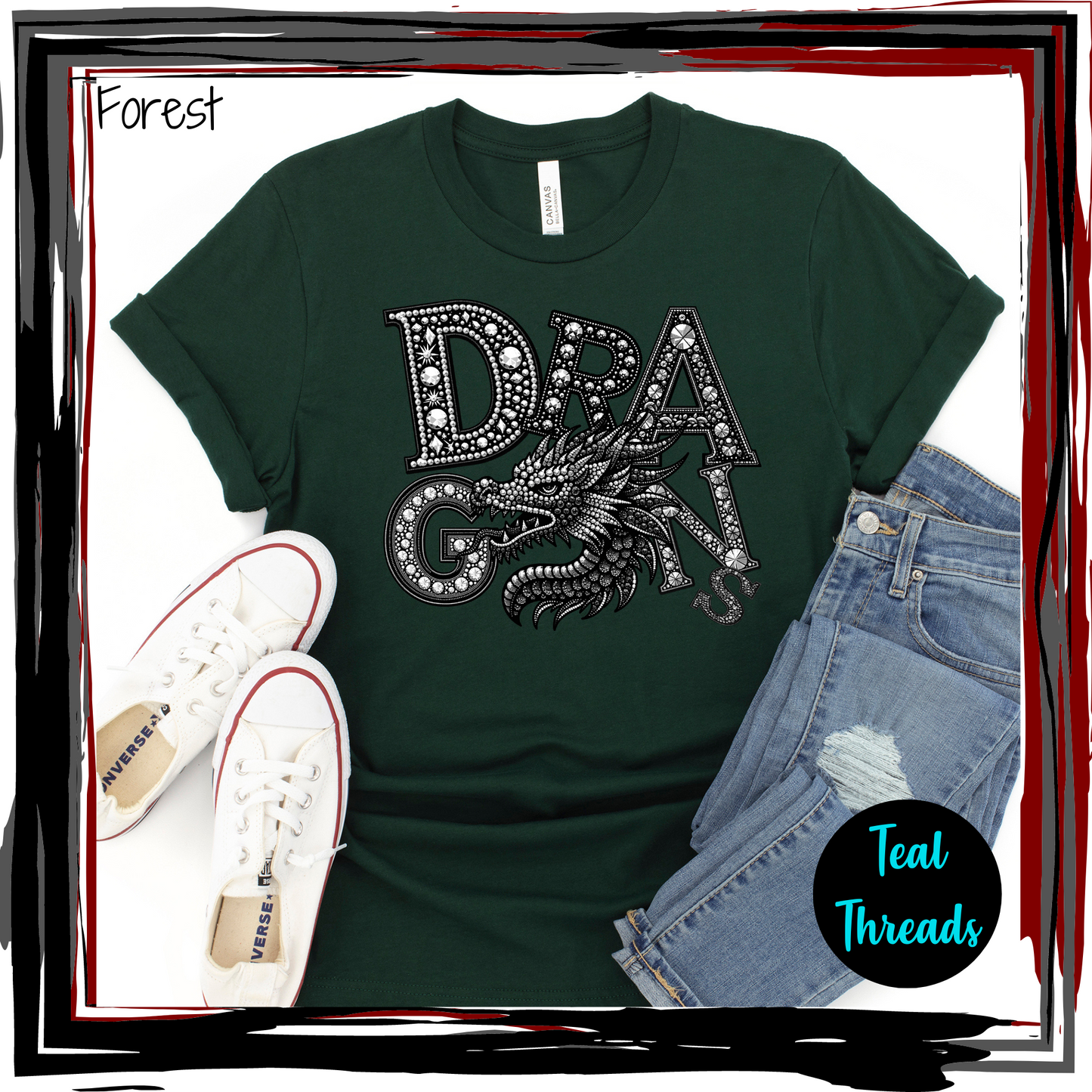 Dragons Faux Rhinestone