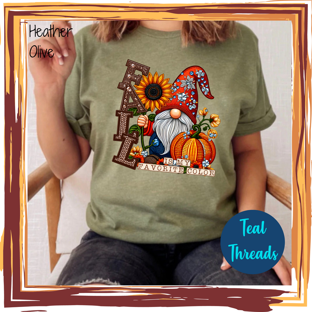 Fall Gnome Faux Rhinestone