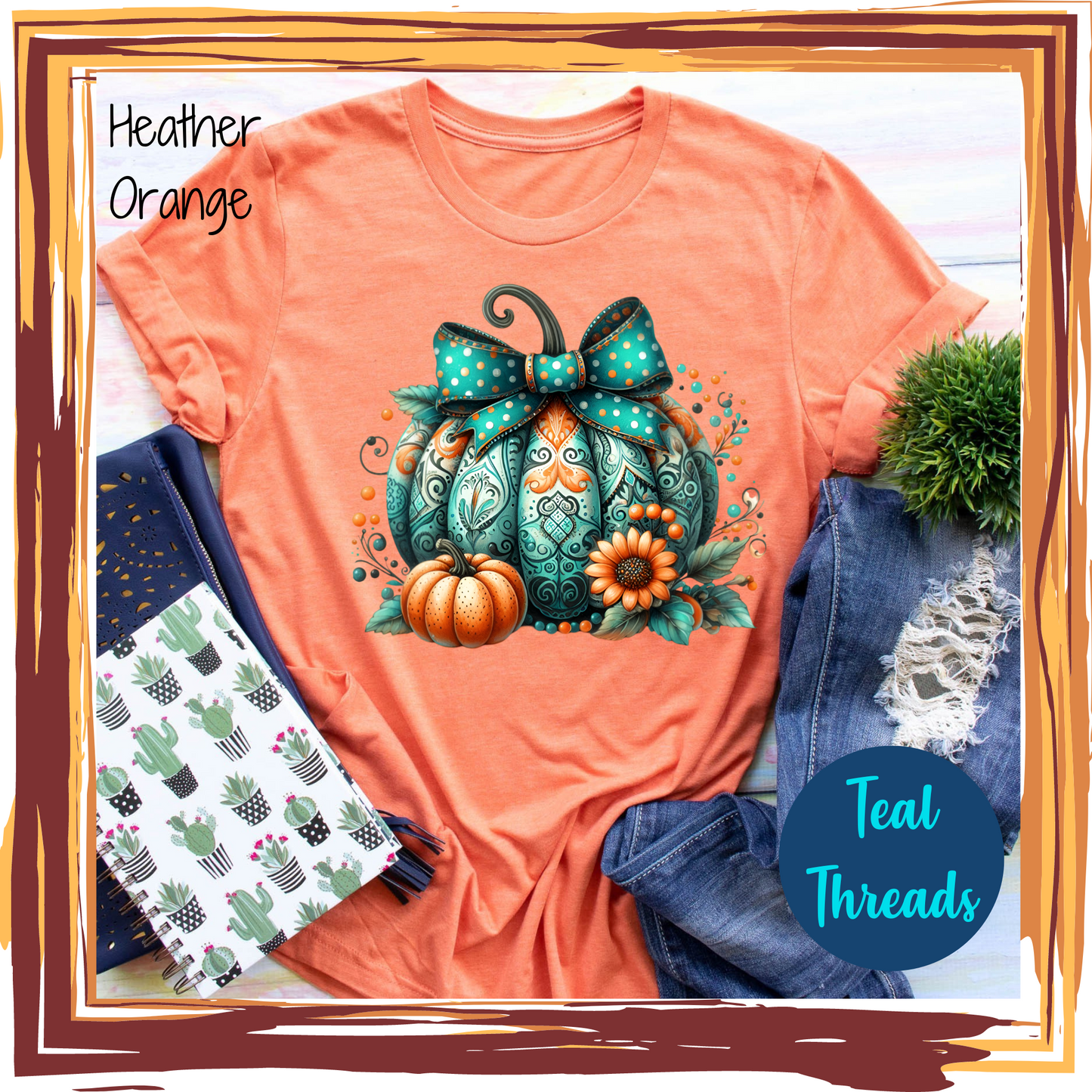 Teal Pumpkin with Bow