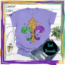 Load image into Gallery viewer, Fleur de Lis Faux Sequin
