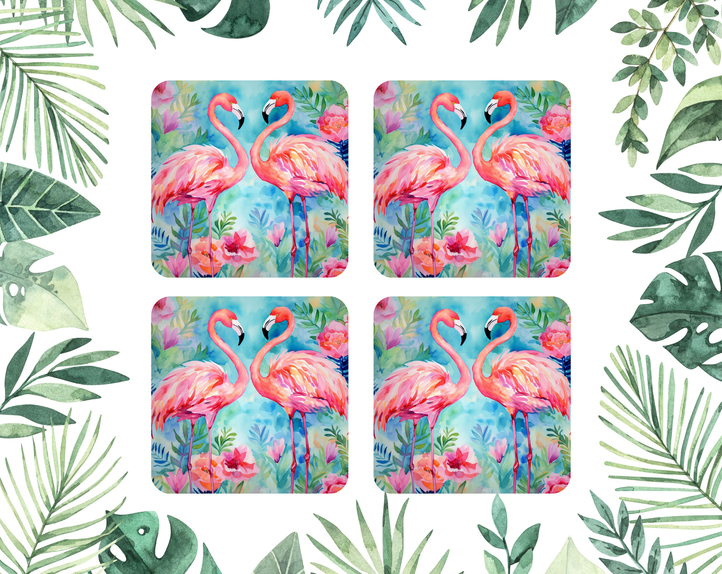 Flamingo Coaster (set of 2 or 4)