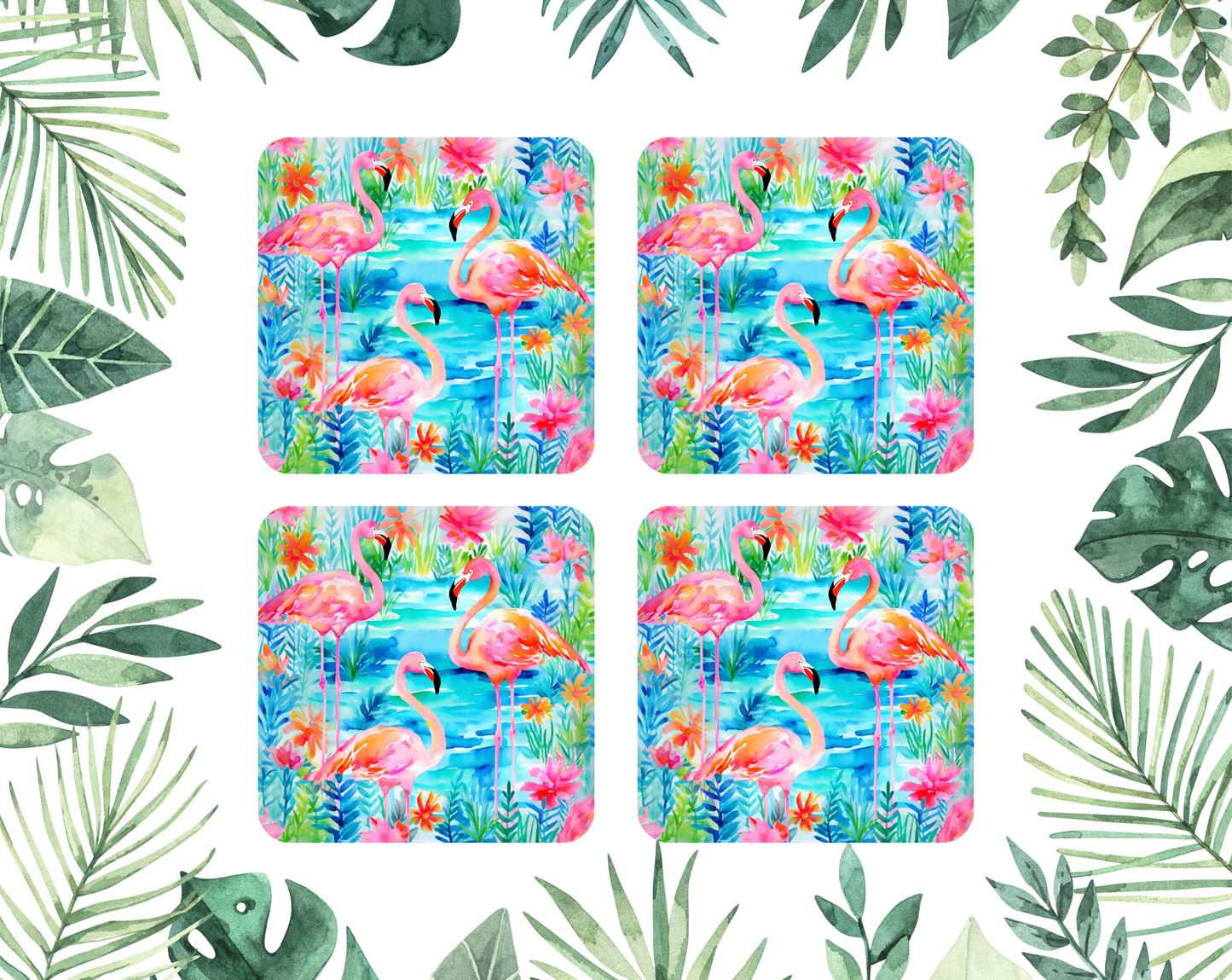Flamingo Coaster (set of 2 or 4)