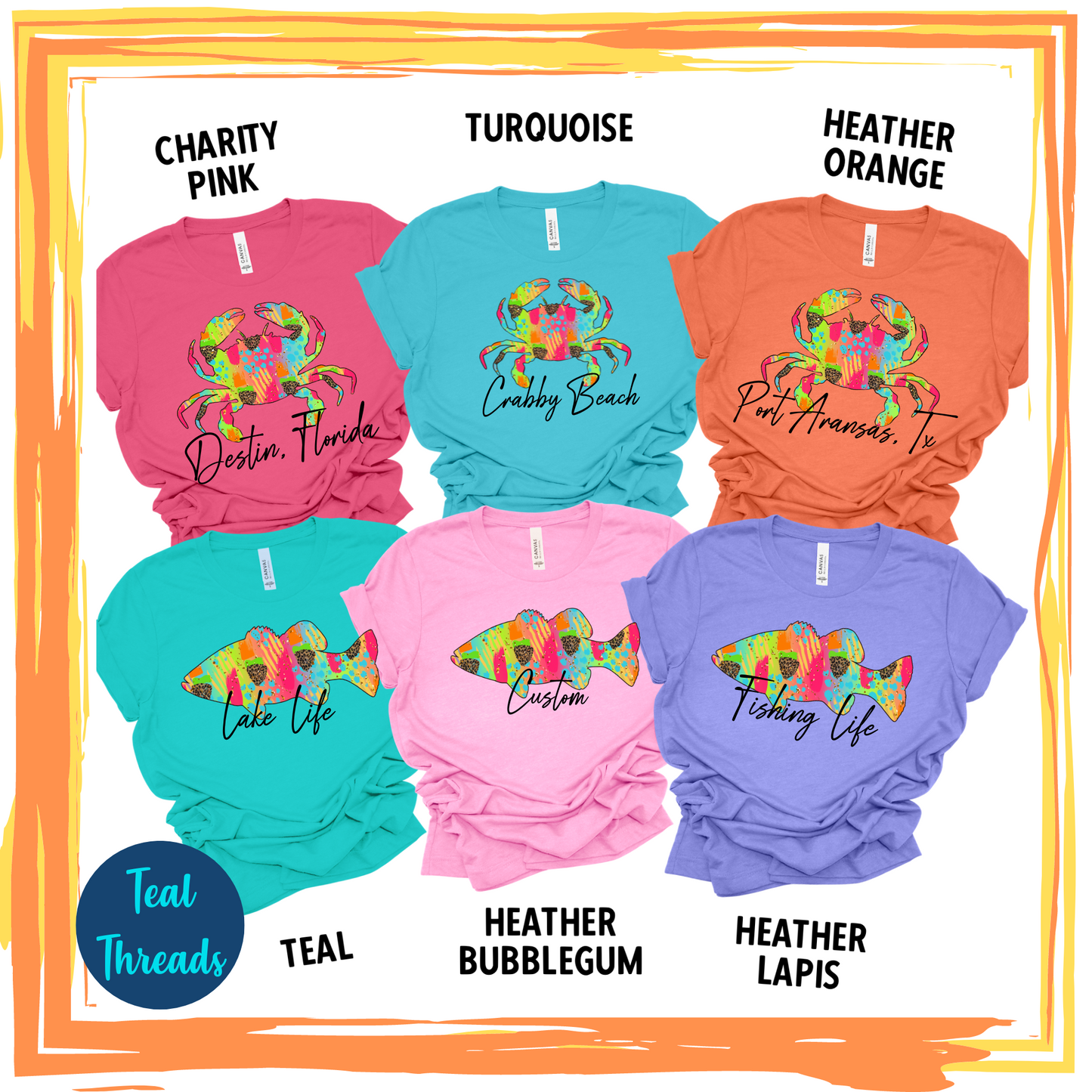 Custom Watercolor Crab