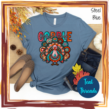 Load image into Gallery viewer, Gobble &#39;til You Wobble Faux Embroidery
