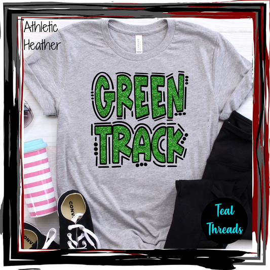 Green Track Faux Sequin