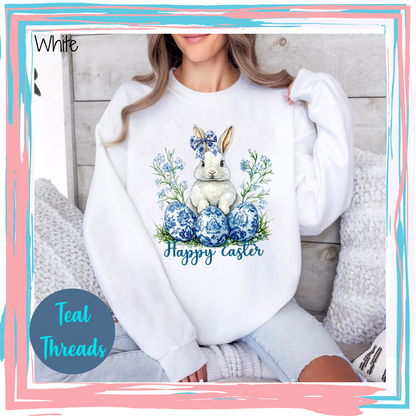 Happy Easter Toile Bunny