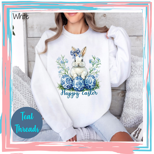 Happy Easter Toile Bunny