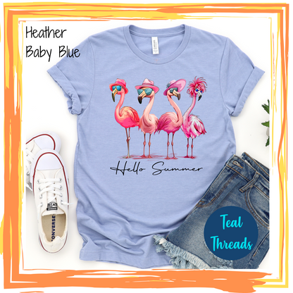 Hello Summer Flamingos